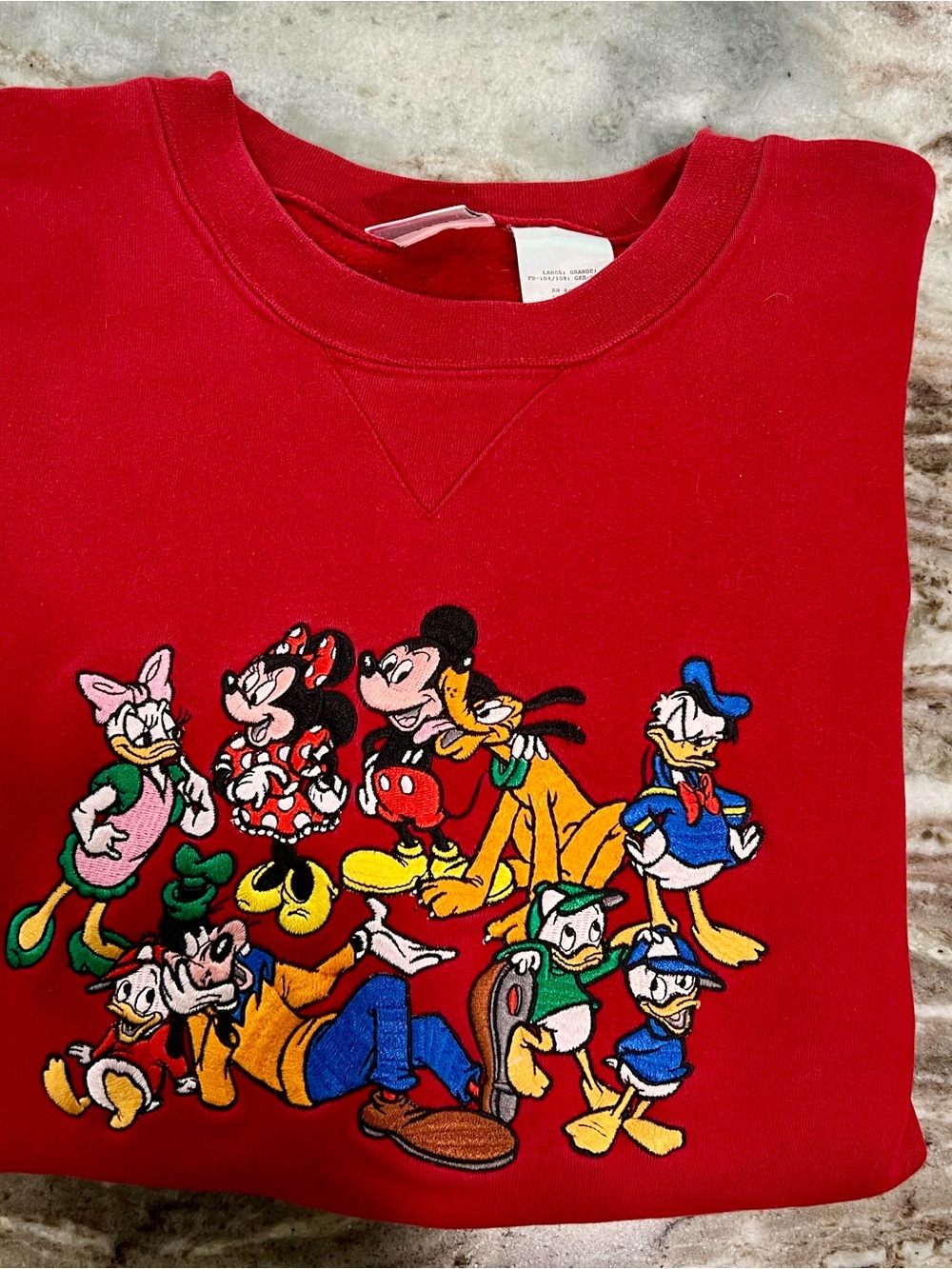 Red Disney Character Graphic Sweatshirt